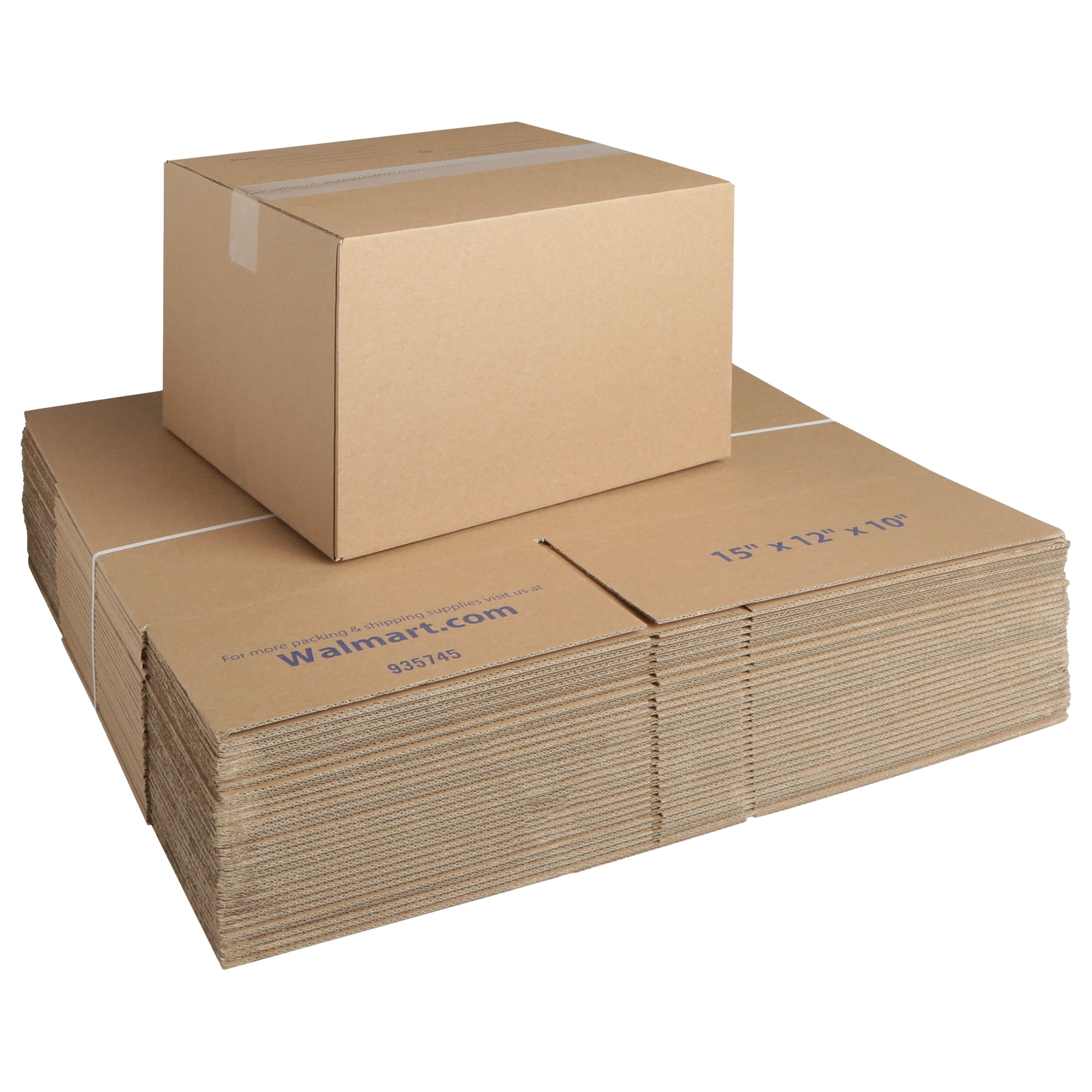 Pen+Gear Recycled Shipping Boxes, 15 in. L x 12 in. W x 10 in. H, 30-Count