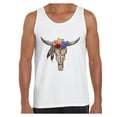 thumbnail image 1 of Awkward Styles Cow Skull Tank Top for Men Floral Cow Skull Tank Bull Skull Flowers Muscle Shirt for Men Dia de los Muertos Outfit Day of the Dead Gifts for Him Bull Skull Tank Sugar Skull Men's Shirt, 1 of 4