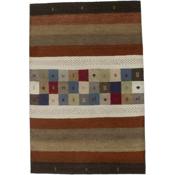 Multicolored Indo 4X6 Oriental Area Rug Carpet