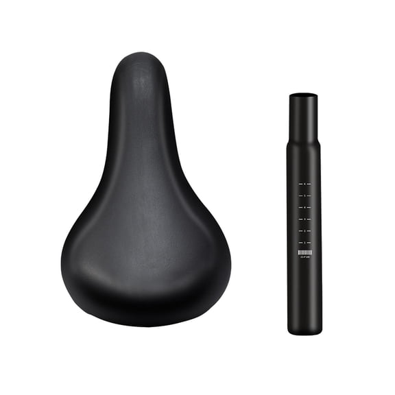 Solace Bike Saddle Bicycle Saddle Practical Wear Resistant Comfortable Replacement Part Saddle w 25.4mm Post