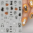 thumbnail image 4 of Papapt Halloween Nail Art Stickers Cute Ghost Pumpkin 3D Self-Adhesive Nail Decals Bat Cat Skull Designs Nail Decorations Halloween DIY Manicure Supplies for Women Girls&Kids 6Pcs, 4 of 8