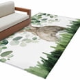 thumbnail image 2 of Easter Area Rug 4'x6', Spring Bunny Botanical Eucalyptus Leaves Plants Washable Non-Slip Rugs, Low Pile Large Carpet for Living Room Bedroom Dining Room Kitchen Office Indoor Mat, 2 of 9