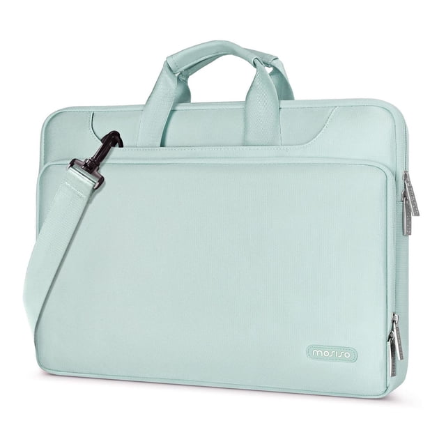 Bolso de hombro para portátil MOSISO 360 Protective 13-14 pulgadas verde