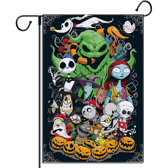 CYFW Halloween Garden Flag Spooky Holiday Party Vertical Double Sized,Yard Sign Outdoor Decoration, Weatherproof Halloween Garden Flags for Outside for Lawn & Garden Display