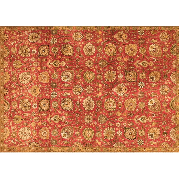Ahgly Company Indoor Rectangle Persian Orange Traditional Area Rugs, 4' x 6'
