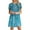 A Light Blue, variant on Dress Sundresses Swimsuit Coverup Womens Casual Printed Short Sleeve Round Neck Ladies Dress Gold Xxl