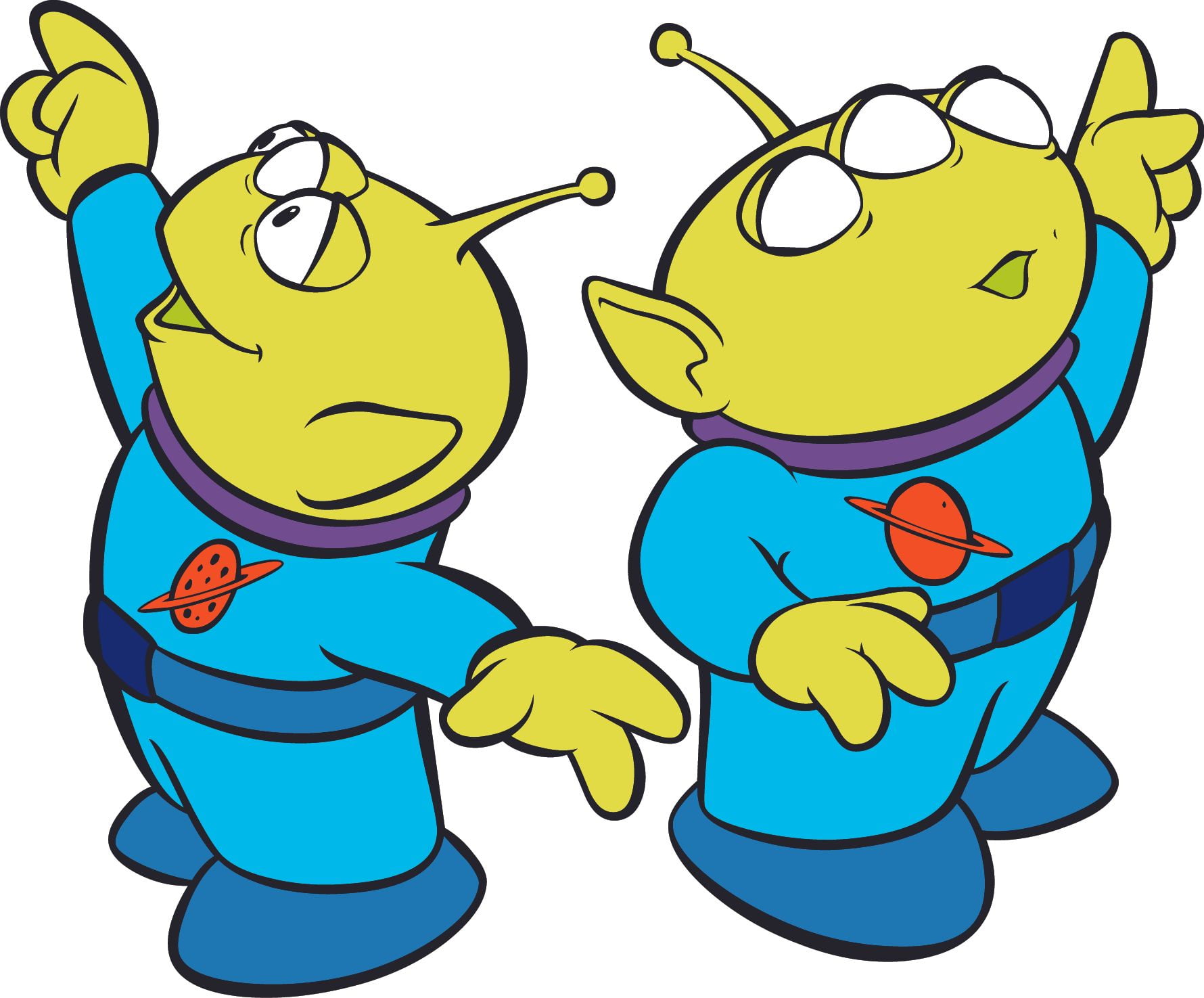 The Martians Toy Story Cartoon Color Customized Name Wall ...