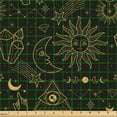 thumbnail image 2 of Ambesonne Astral Fabric by the Yard, Mystery Witchcore Pattern, 10 Yards, Pale Coffee Black, 2 of 5