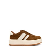 Madden Girl Women's Navida Lace-up Platform Sneaker with Stripes