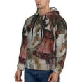 thumbnail image 3 of Lsque Vintage Collage Girl Butterfly Pattern Casual Men's Hoodie,Hooded Sweatshirt with Kangaroo Pocket,Pullover Hoodie-4X-Large, 3 of 7