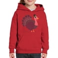 thumbnail image 3 of Awkward Styles Thanksgiving Hoodies for Kids Pink Turkey Hooded Youth Sweatshirt, 3 of 5