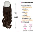 thumbnail image 2 of 3/4 Full Head Synthetic Hair Extensions 18 Inch 120g Invisible Wire Hair Extensions No Clip in Hidden Wire Hair Extensions Invisible Hairpiece Silky Hair Ombre Light Blonde, 2 of 8