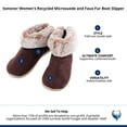 thumbnail image 5 of Isotoner  Recycled Microsuede and Faux Fur Boot Slipper (Women), 5 of 5