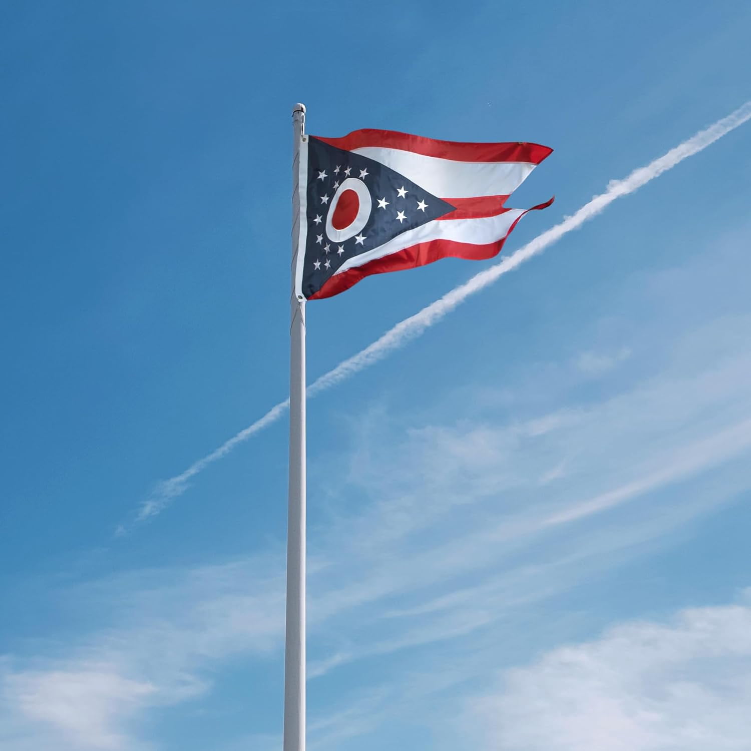 Anley EverStrong Series Embroidered Ohio State Flag 3x5 Feet - OH State Flags 210D Polyester