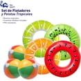 thumbnail image 3 of Kit de 7 Flotadores Inflables de Piscina Bluelander, 4 Aros de Frutas y 3 Pelotas para Piscina, 3 of 5