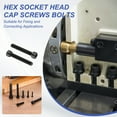 thumbnail image 5 of Uxcell 10 Pcs M6 x 40 mm Hex Socket Head Cap Screws Bolts 12.9 Grade Carbon Steel Socket Drive Screws Black Oxide Full Threads, 5 of 7