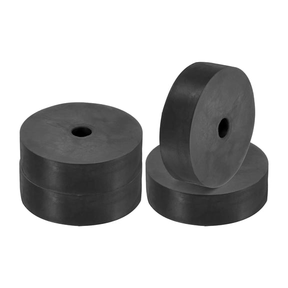 Uxcell 2.8"OD 0.47"ID 0.8"Thickness Neoprene Round Anti-vibration Isolation Pads, Black 4Pcs