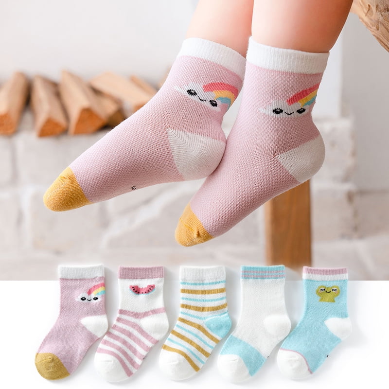 Baby Boys Girls Anti Slip Socks 12 Pairs Cotton Cute Trainning Slipper Grip Toddler Children Fun Socks Soft Breathable Comfortable 2-3 years 