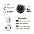 thumbnail image 3 of 85mm Car Boat Tachometer Gauge With LCD Hour Meter 0-3000 4000 6000 RPM Tach Sensor Marine Tachometers Red Backlight 12V/24V ,Wide Applicability, 3 of 7