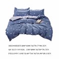 thumbnail image 3 of 4-Piece Soft Breathable Bedding Set, 59x78.7'' Polyester Printed Duvet Cover & Pillowcases – Fade-Resistant Water-Washed Sheets for Home Bedroom Decor, Easy Care Machine Washable, 3 of 9