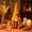 Style B, variant on Light-Up Resin Skeleton Figurine Trinket Shelf, Spooky Creepy Tthanksgiving Table Centerpieces with Warm LED, 7.1in Tall Resin Tthanksgiving Decor on Glowing Lantern Pumpkin