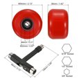 thumbnail image 2 of Uxcell 54mm Skateboard Wheel and Bearings Set ABEC-9 Street Wheels for Skateboards Cruiser Wheel 85A, Red 4 Pack, 2 of 6