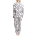 thumbnail image 2 of MUK LUKS Women's 2 Piece Pajama Set, Long Sleeve Shirt and Joggers - Silky Velour Mountain Vibes, Bear Crawl, S, 2 of 4