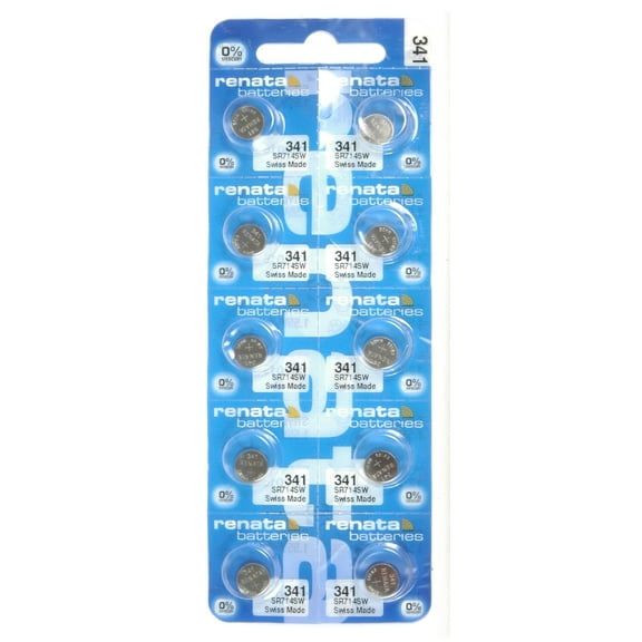 Renata #341 Silver Oxide Battery - 10 Pack (341-10)