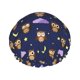 thumbnail image 1 of Cartoon Owl Pattern Shower Cap For Women Girls Adjustable Double Layers Bathing Shower Hat Hair Protector For All Long Hair Lengths, 1 of 5