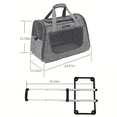 thumbnail image 4 of Rolling Cat Carrier with Wheels, Foldable Airline Approved Pet Travel Carrier with Handle & Luggage Strap, 4 of 8