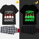 thumbnail image 1 of Pijama familiar a juego de Navidad, luminoso, brillante, colgante con My Gnomies, negro, corto, conjunto de pijamas, 1 of 4