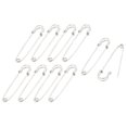 thumbnail image 1 of Sewing Quilting Craft Stainless Steel Fastening Safety Pins Silver Tone 3 Inch Length 10pcs, 1 of 3