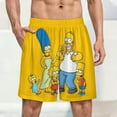 thumbnail image 2 of Simpsons Men's Short Pajama Pants Soft Trendy Sleep Shorts Breathable Ice Silk Lounge Shorts L, 2 of 8