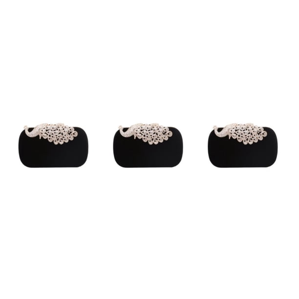 Qarigey Bolso de mano de moda y funcional para viajeros con estilo Bolsos de noche Embragues Monedero Conveniente Ligero Durable negro Pavo Type1 NO1