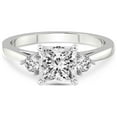 thumbnail image 4 of IGI Certified 3 Carat Princess Shape Lab Grown Diamond Engagement Ring | 14K White Gold | Synthia Three Stone Lab Diamond Ring | FG-VS1-VS2 Quality Friendly Diamonds, 4 of 6