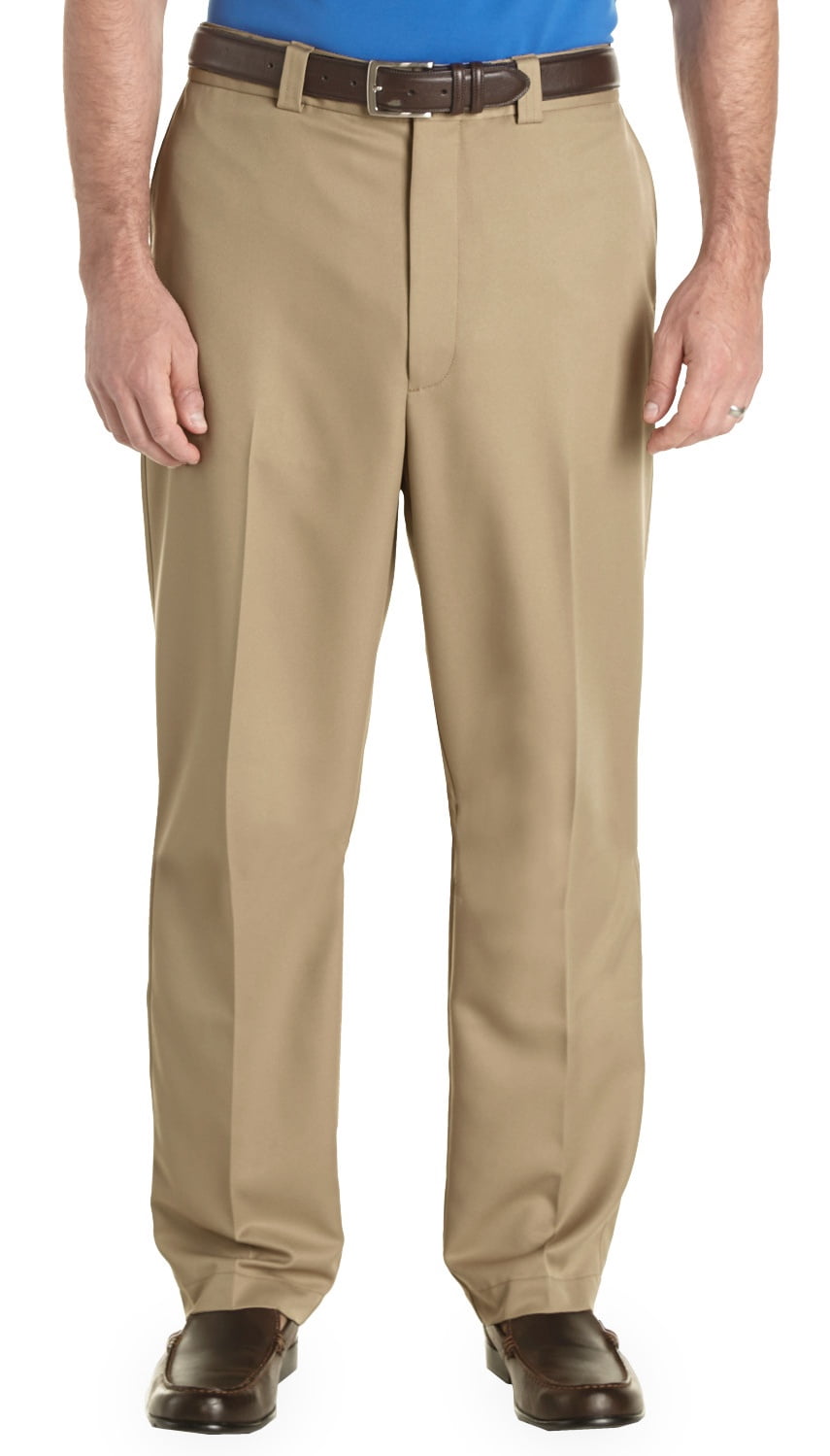 Flat-Front Microfiber Pants 
