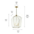 thumbnail image 4 of 52619CPZWH Kichler Lighting Delvin - 4 Light Pendant In Traditional Style-24 Inches Tall and 16 Inches Wide-Champagne Bronze/White Finish, 4 of 8
