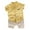 Yellow, variant on GYRATEDREAM Toddler Baby Boy Letter Short Sleeve Button Down Shirt & Shorts Set Summer Outfits 3 Months-1 Year