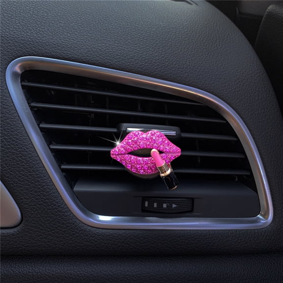 TanSiDing Car Air Vent Clip, Rhinestone Lipstick Aromatherapy Decor, Crystal Bling Vent Clip for Women, Glamorous Car Accessories, Fragrance Diffuser Vent Clip for Car Interior Decorations