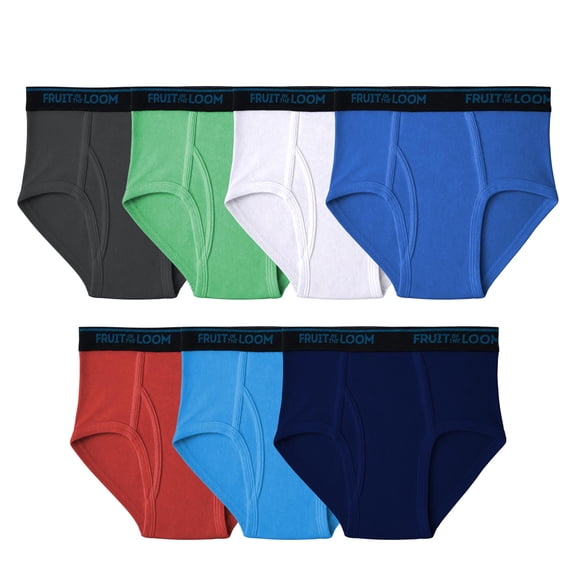Trusa Fruit of the Loom para Niño, de Algodón Sustentable Multicolor Talla G, 7 piezas