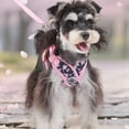 thumbnail image 6 of Levviye X-Shaped Pet Harness & Leash Set Breathable Mesh Vest Printed Dog Harness, Pink M, 6 of 7