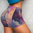 thumbnail image 3 of Picia Colorful Cloud White Horse Printed Workout Shorts for Women Seamless Scrunch Butt Lifting High Waisted Yoga Gym Booty Running Moisture-wicking Short Pants-Small, 3 of 9