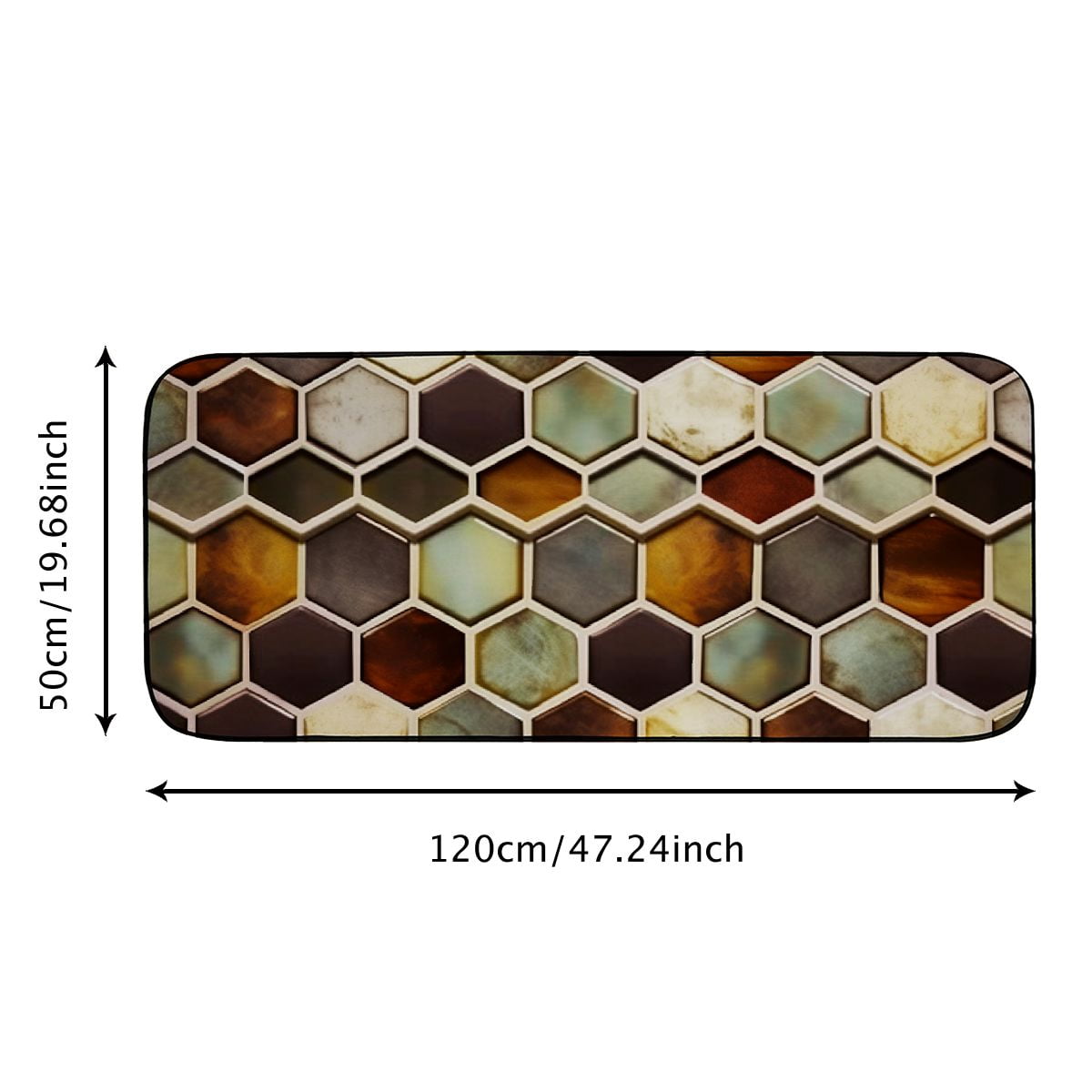 Qinduosi Decorative Door Mat, Door Mat with Non-Slip Rubber Backing, Easy Cleaning, Traps Dirt, for Entry, Patio, Garage 19.68*47.24 in