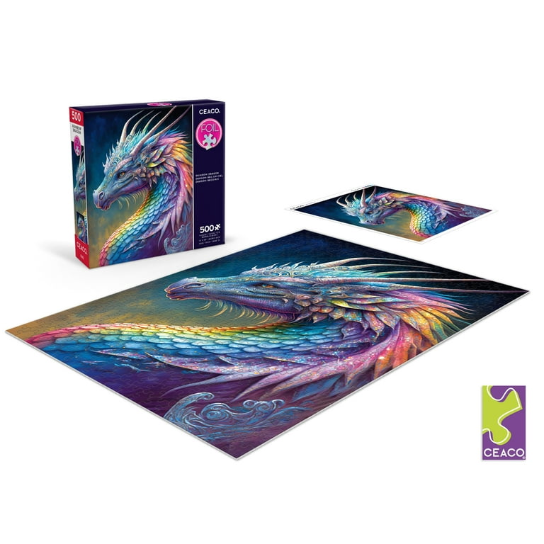 Ceaco Rainbow Dragon Mikey Bergman 500 Piece Interlocking Jigsaw