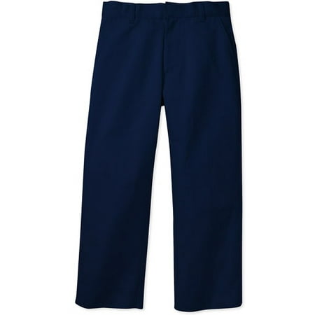 Slim Boys' Flat Front Pants, School Uniform