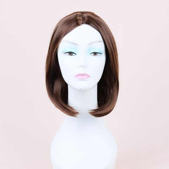 XmhyTop Shoulder-Length Straight Bob Wigs, Vibrant Multi-Color Synthetic Hair, Fashionable Cosplay & Party Wigs for & Women，Light Brown