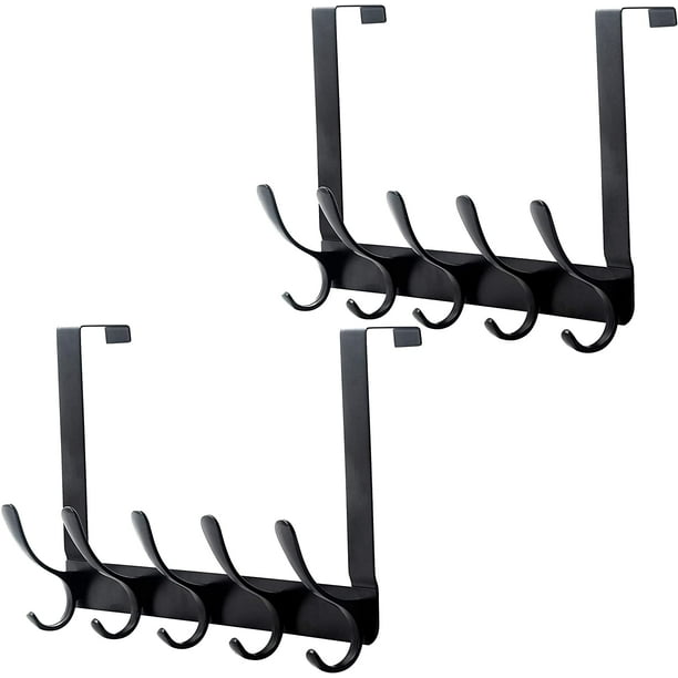 Over The Door Rack, 5 Door Hanger Hooks for Clothes Towels Coat, Over