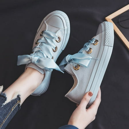 

Canvas Flat Shoes Women Sneakers Casual Pink Blue Flats Classics Lace Up Zapatos Fashion Spring Espadrilles