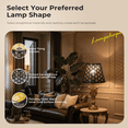 thumbnail image 3 of Barrel Metal Lamp Shade,AEELLEEA Medium Lampshades for Table Lamp, Floor Lampshade with  Arrow Pattern, 6x10x7.5in, Black vintage Lampshades,Spider, 3 of 7