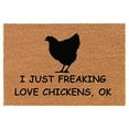 thumbnail image 1 of Funny Christmas Chicken Holiday Door Mat Non Floor Rug For Entrance Outdoor Indoor Use Durable Polyester, 1 of 6